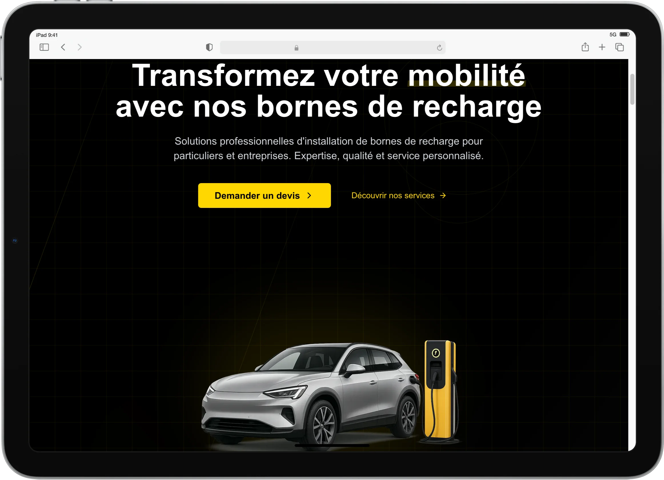Capture d'écran du projet AIM Services